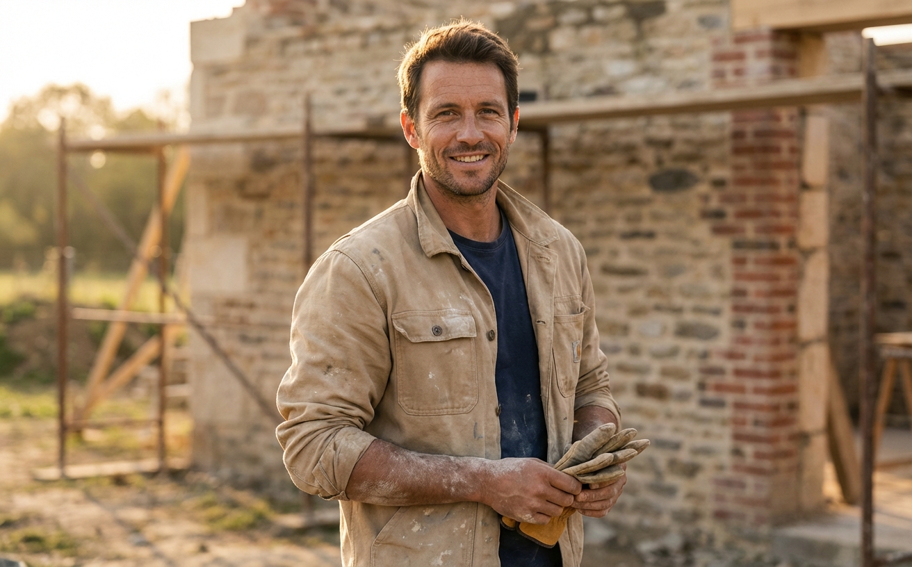 Artisan sur un chantier